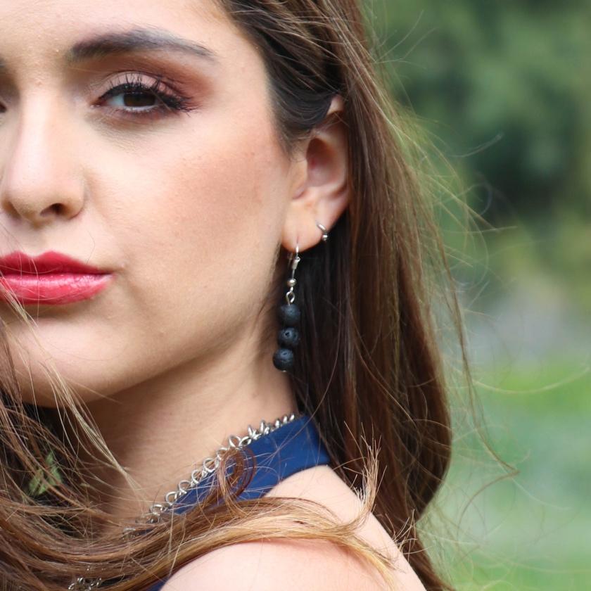 Lava Stone Diffuser Earrings - Image 3