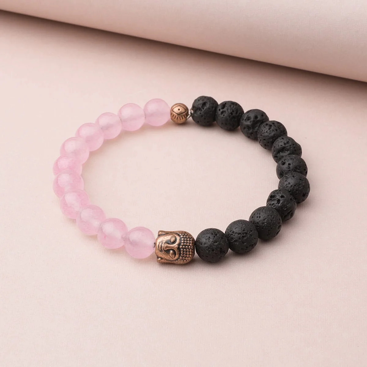 Rose Quartz Buddha Diffuser Bracelet - Image 3